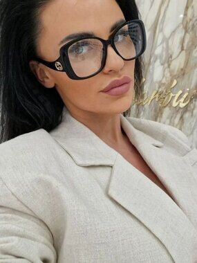 NEW Gucci GG1236O 001 Black Butterfly Women Eyeglasses